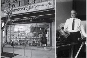 Archival photos of Kramer Books and Charles Jenkins