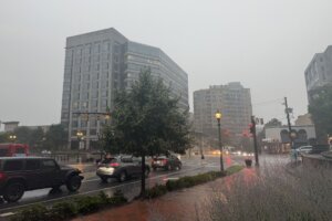 Storm oustide WTOP Studios