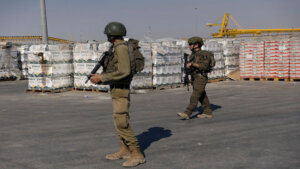 IDF Escorts Media Tour Of Kerem Shalom Crossing In Gaza