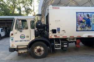 A garbage truck