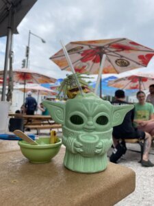 A frozen cocktail at Electric Cool Aid