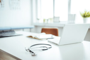 View of modern medical office.