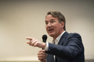 Virginia Gov. Youngkin Campaigns With Republican Gubernatorial Candidate Winsome Earle Sears In Abingdon
