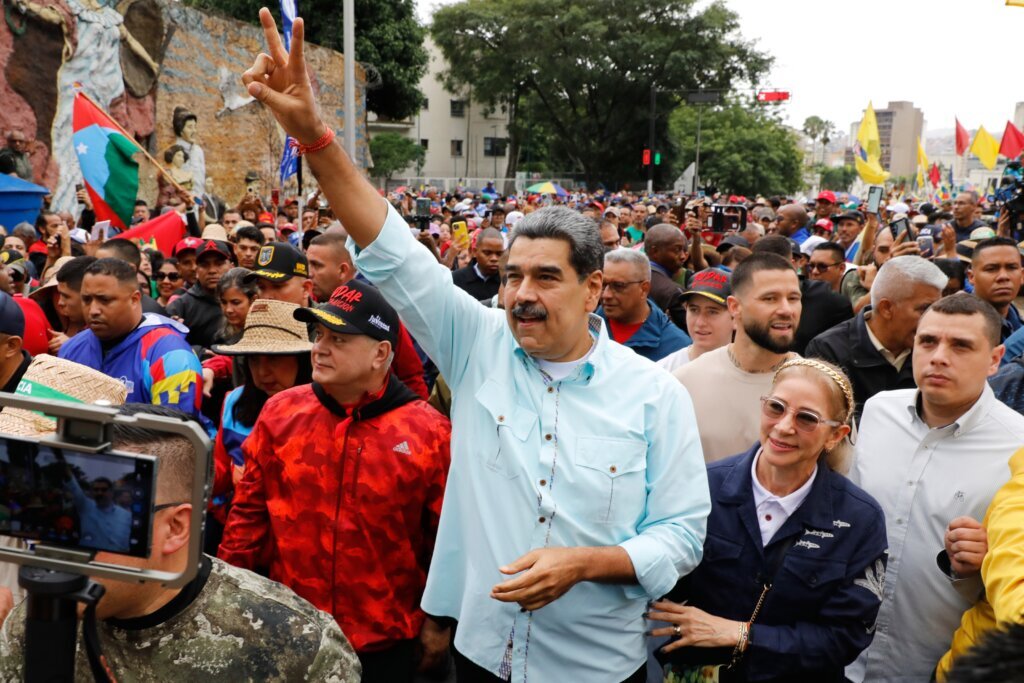APTOPIX Venezuela Maduro Rally