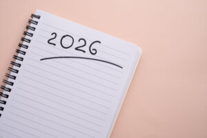 Notebook with 2026 written on it