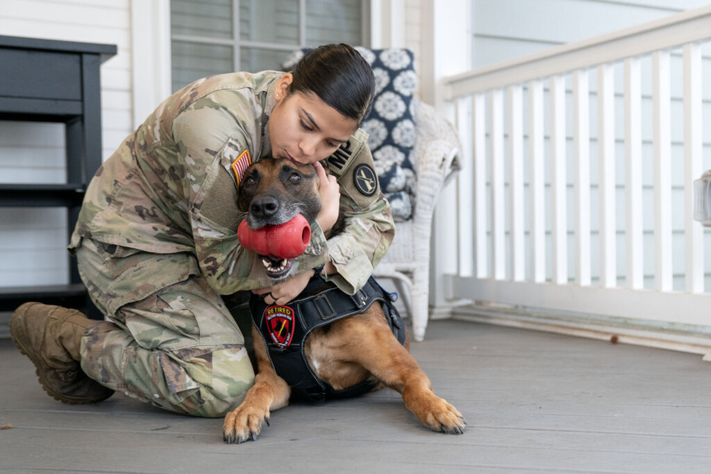 Kellee Michelle Juares Marroquin reunites with her now retired K 9 partner