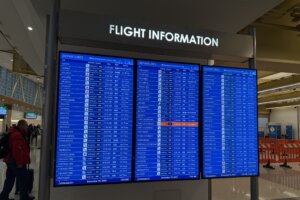Flights dashboard at Reagan National Airport