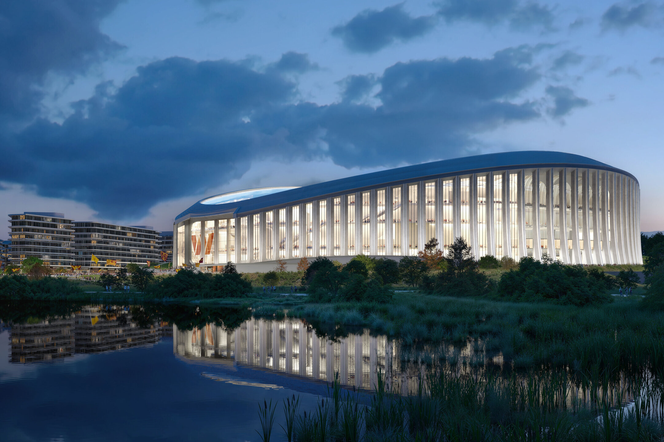 4 Conceptual view from Anacostia River at night