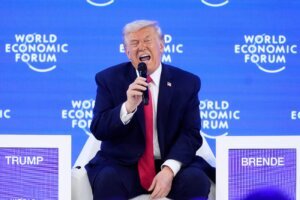APTOPIX Switzerland Davos Trump