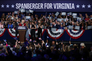Virginia's Democratic Gubernatorial Candidate Abigail Spanberger Holds Election Night Party In Richmond