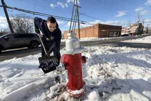Shoveling snow