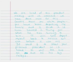 Trump Threat Letters