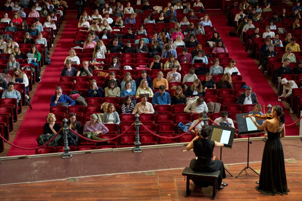 APTOPIX Netherlands Concert Hall Cramming