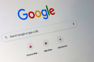Google Chrome search engine home page