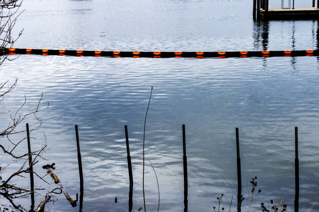 Barrier in the water