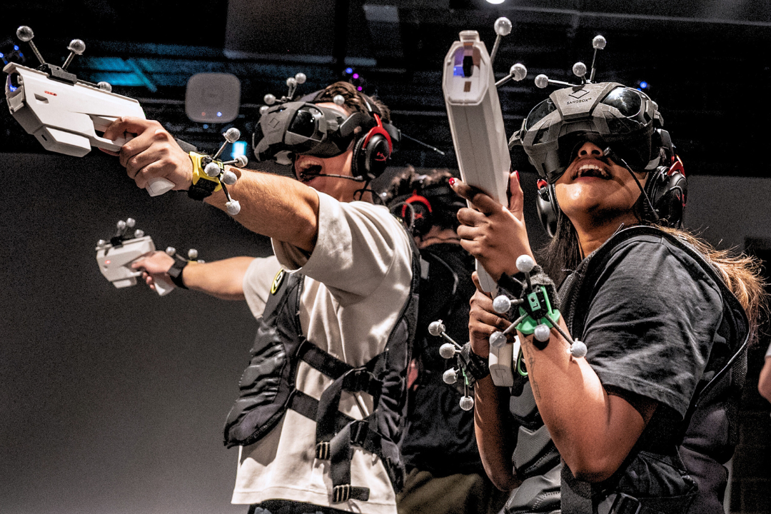 Matt Kaufax is among the first to try the cutting edge gaming technology at Sandbox VR DC.
