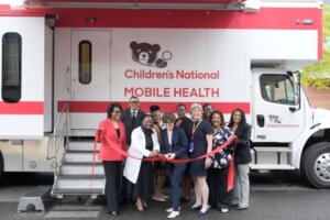 Ribbon cutting ceremony for Children's National Hospital's new mobile medical unit