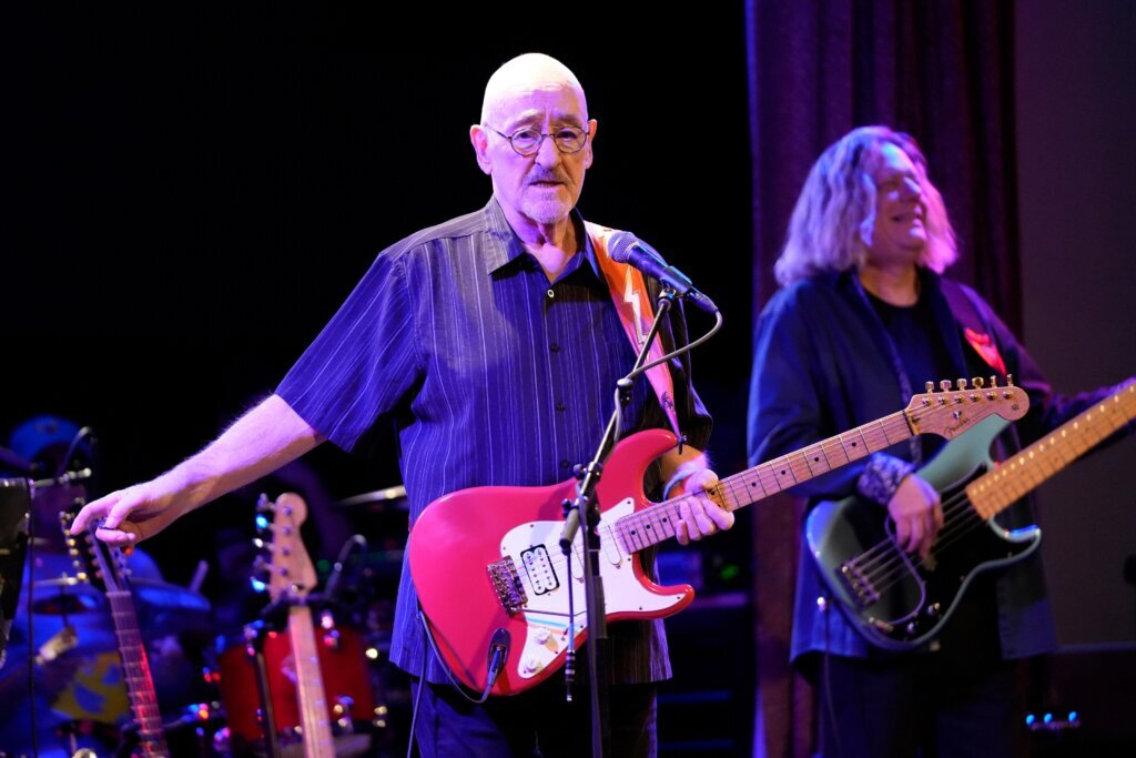 Dave Mason performs at City Winery in Chicago on Feb. 21, 2023. Dave Mason — the co-founder of the psychedelic British band Traffic, songwriter behind classic rock hits “Feelin’ Alright” and “Hole in My Shoe,” and Rock & Roll Hall of Famer — died at his home in Gardnerville, Nevada. He was 79. (Photo by Rob Grabowski/Invision/AP)

&nbsp;