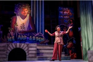 Nikkole Salter as Jaques in "As You Like It" at the Folger Theatre in D.C.