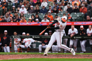 Baltimore Orioles' Colton Cowser hits a walkoff three run home run
