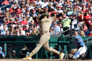 San Diego Padres' Fernando Tatis Jr. hits a home run