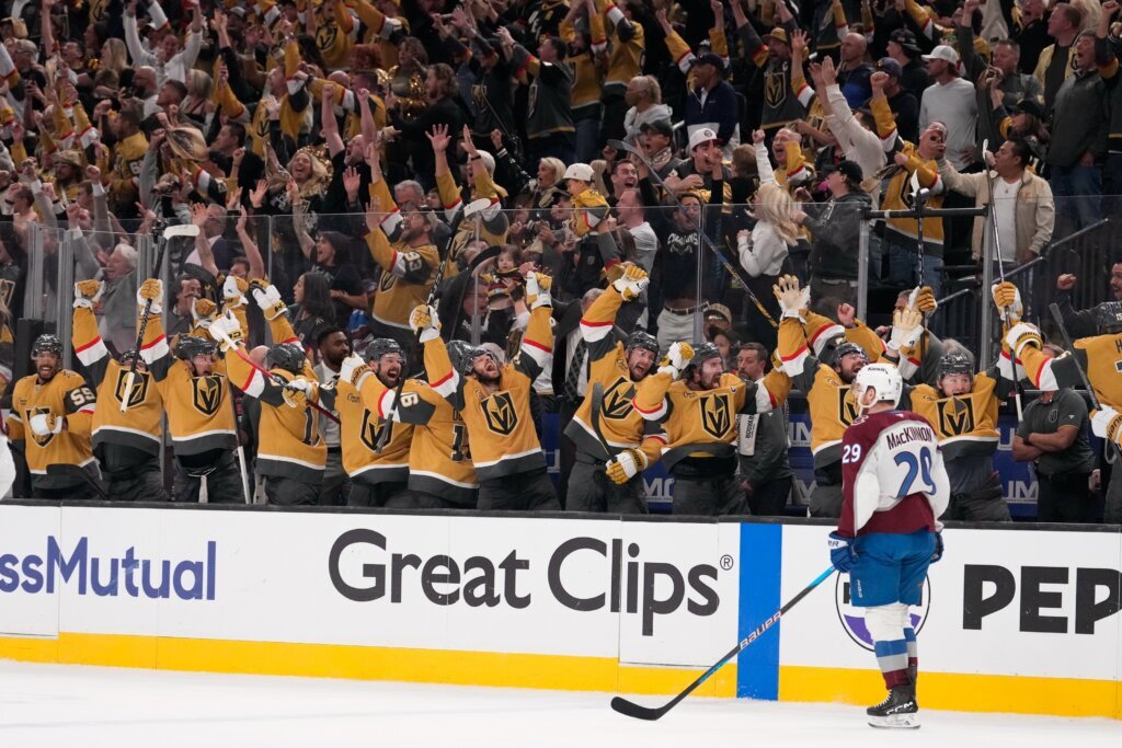 APTOPIX Avalanche Golden Knights Hockey