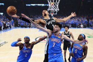 APTOPIX Spurs Thunder Basketball