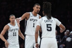 Spurs Timberwolves Basketball