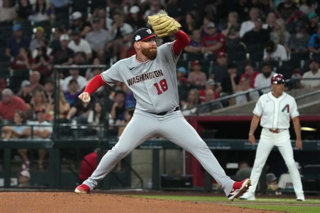 Washington Nationals pitcher Zack Littell