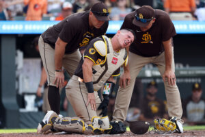 San Diego Padres catcher Freddy Fermin