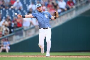 Washington Nationals first baseman Curtis Mead