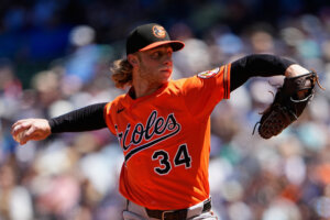 Baltimore Orioles starting pitcher Shane Baz