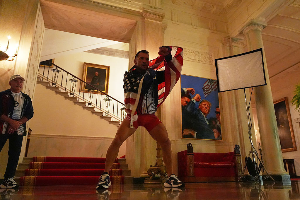 Mauricio Ruffy waits in the White House before his fight with Michael Chandler (not pictured) in a lightweight bout of UFC Freedom 250 fights taking place on the South Lawn of the White House on June 14, 2026 in Washington, D.C. (Photo by Jacquelyn Martin- Pool/Getty Images)