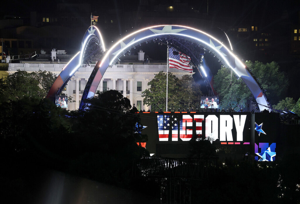 UFC Freedom 250 is seen on the South Lawn of the White House on June 15, 2026, in Washington, D.C. (Photo by Kevin Dietsch/Getty Images)
