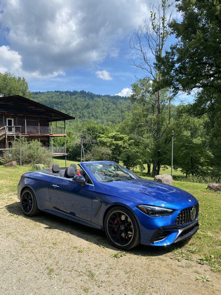 Mercedes obliged with its Mercedes-AMG CLE 53 Cabriolet, a drop-top that blends everyday usability with properly thrilling performance. (WTOP/John Aaron)