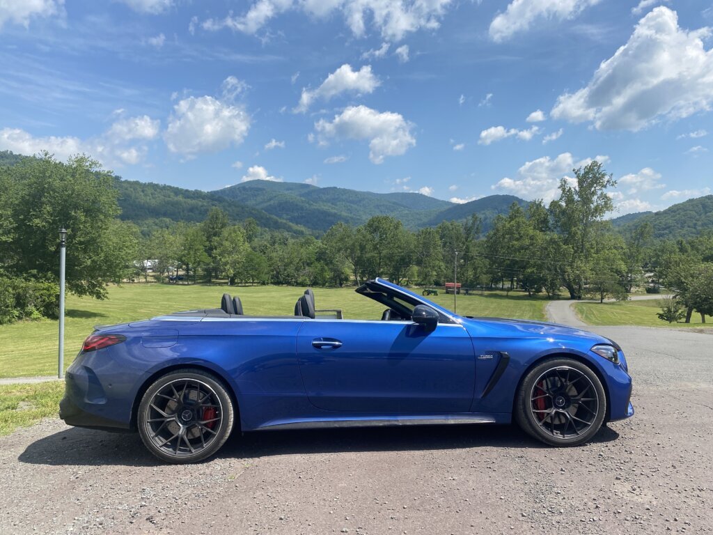 AMG is the performance brand from Mercedes, and this one reminds you of the CLE’s hi-po makeover before you can stab the throttle. (WTOP/John Aaron)