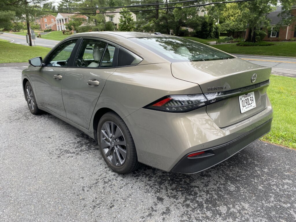 This Sentra SL adds some much-needed style to a category usually associated with rental-car frumpiness. (WTOP/John Aaron)
