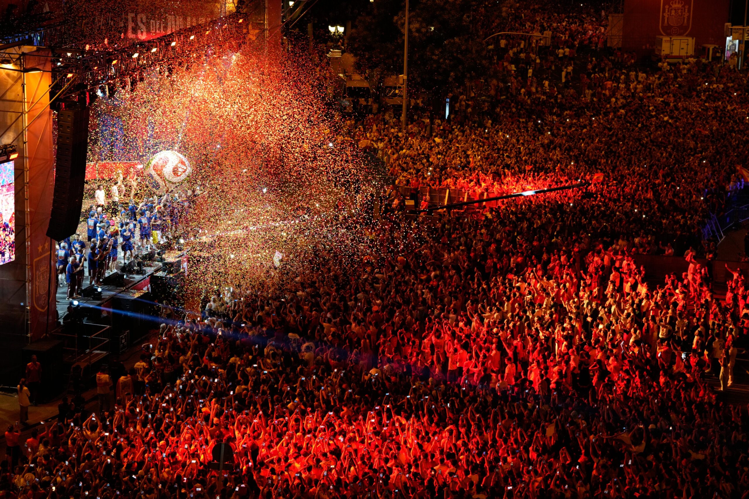 APTOPIX Spain WCup Soccer Celebration