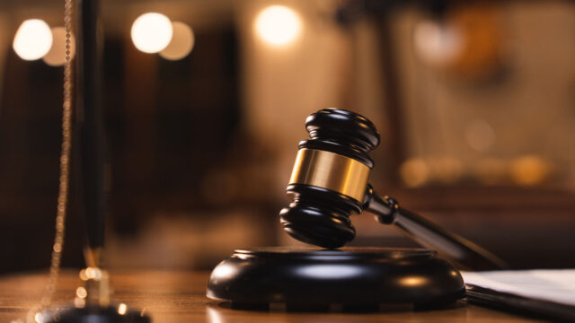 Judge gavel on the table