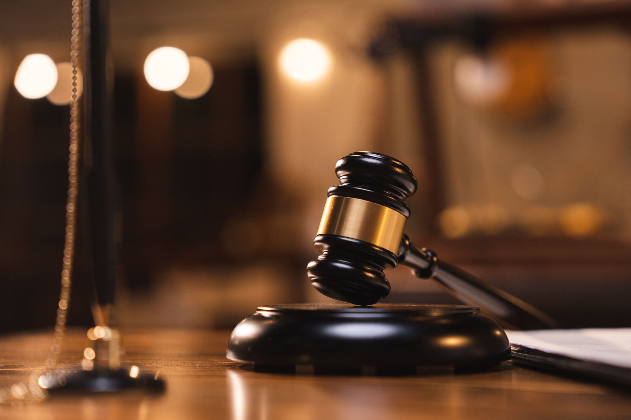 Judge gavel on the table