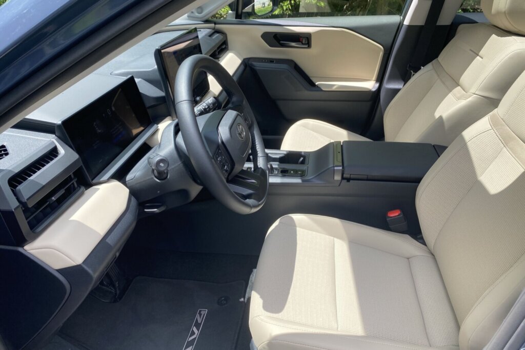 Inside, the cabin is modern and thoughtfully laid out. A large center touch screen is easy to read and generally intuitive to use.