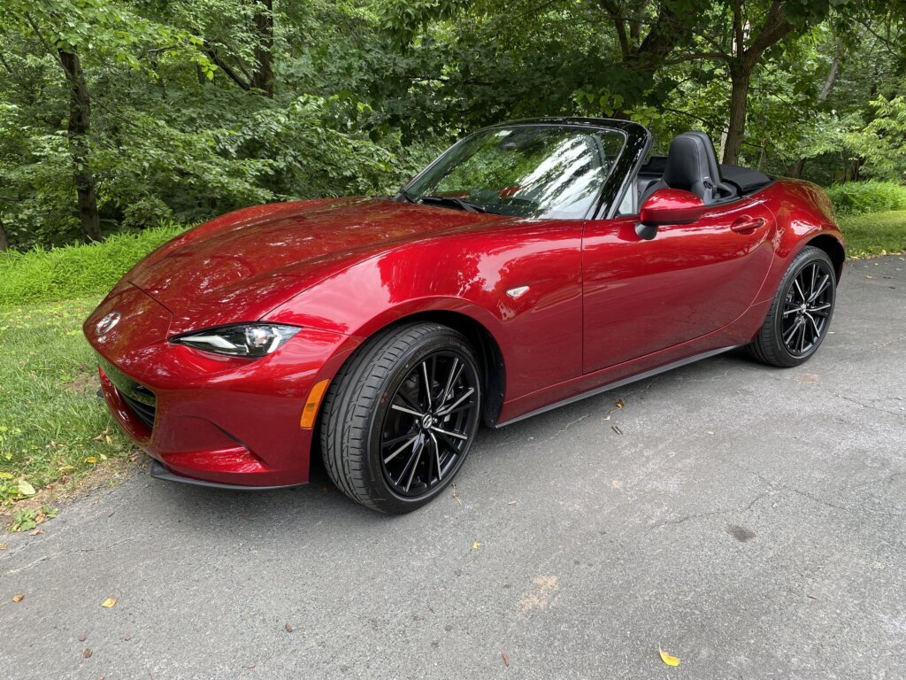In an era of increasingly heavy, complicated cars, the Mazda MX-5 Miata remains a refreshingly simple reminder of what makes driving fun. (WTOP/John Aaron)