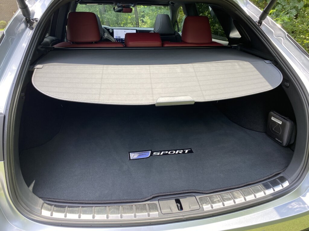 Cargo space is OK, even though the stylishly sloping rear roofline slightly limits volume compared with boxier rivals. (WTOP/John Aaron)