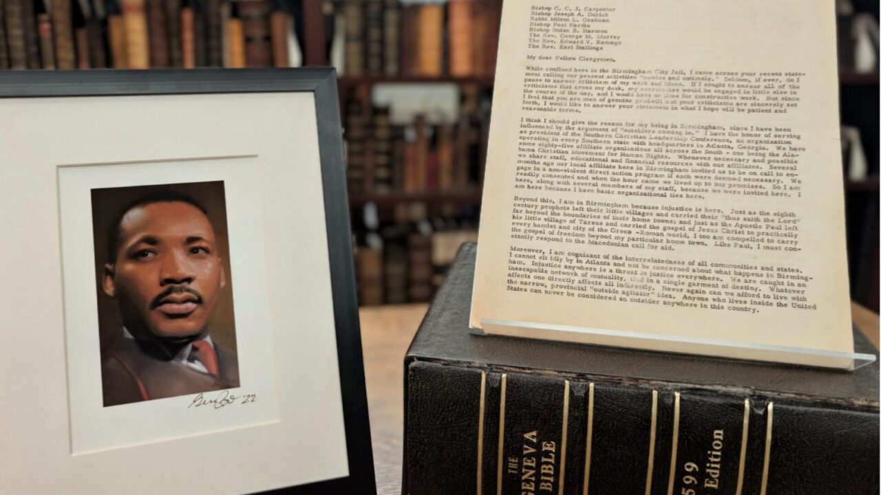 letter with portrait of MLK