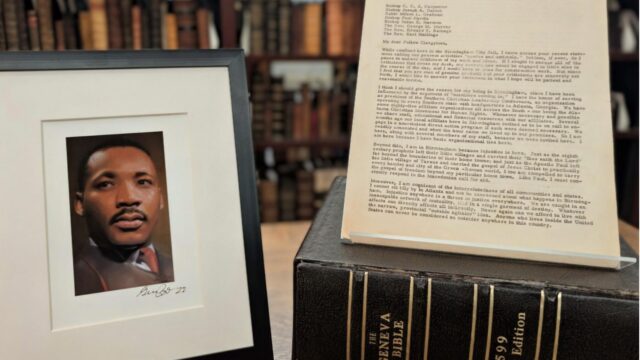 letter with portrait of MLK