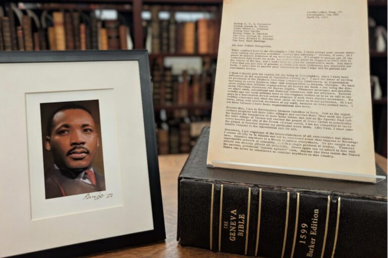 letter with portrait of MLK