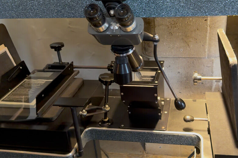 Researchers use a Hinman collator to help decode William Shakespeare's text at D.C.'s Folger Shakespeare Library.